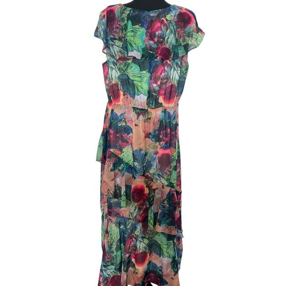 Soft Surroundings Womens Ambrosia Tiered Floral Maxi Dress Multicolor Size Large - Picture 3 of 9